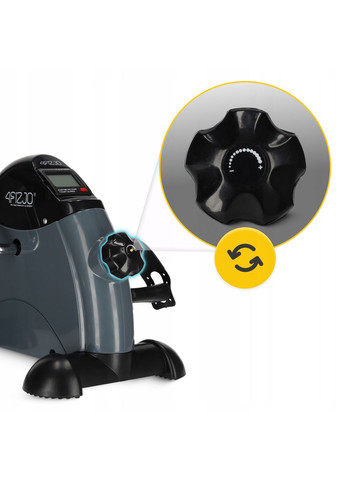 Мини велотренажер Active 2 в 1 для рук и ног Grey/Black (P-5905973401708) 4FIZJO (301733361)