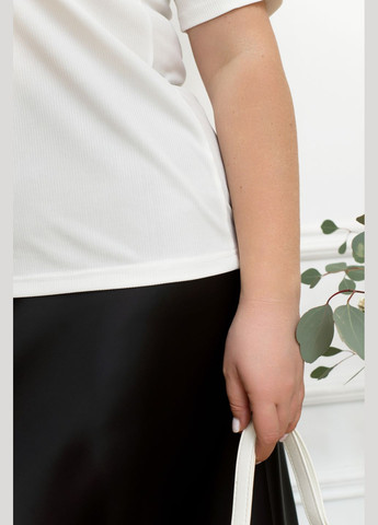 Белая летняя базовая трикотажная футболка с коротким рукавом No Brand