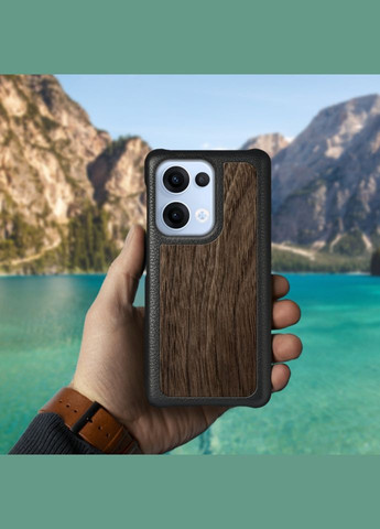 Шкіряна накладка WoodBacker Cover для OPPO Reno13 Чорний (78310) Stenk (316651250)