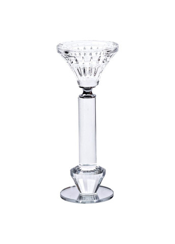 Підсвічник скляний на ніжці 6×17.3 см прозорий декоративний підсвічник на стіл HP-4-10S Yiwu (370675490)