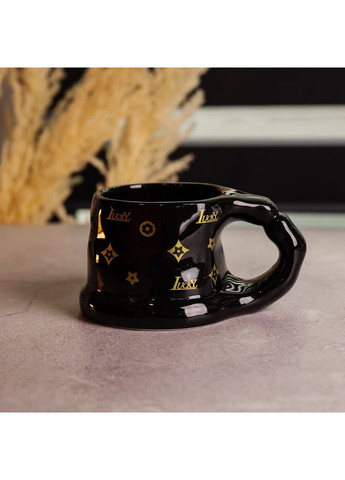 Чашка порцелянова 500 (мл) оригінальна кружка на подарунок чашка для чаю та кави Чорний FM-11B (A-047560) Yiwu (370381832)