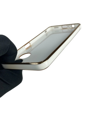 Чехол для A17 с кольцом MagSafe с золотой окантовкой на оппо а17 белый gs1 Oppo (366234548)