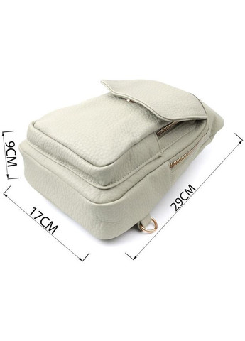 Сумка слінг через плече жіноча з екошкіри для телефону та для документів середня Фісташковий 38982 Vintage (351403622)