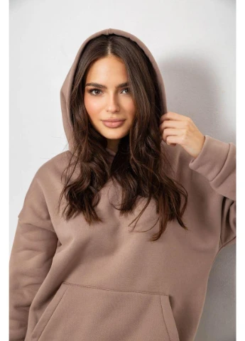 Спортивний костюм жіночий на флісі, колір світло-коричневий, 257R85 No Brand (365795067)