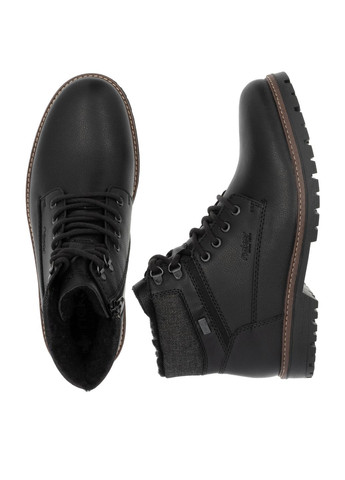 Черные зимние зимние повседневные ботинки Rieker