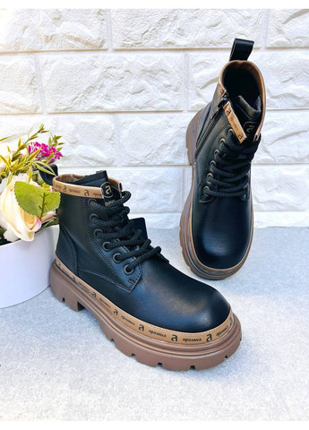 Черные красивые ботиночки для девочки Apawwa