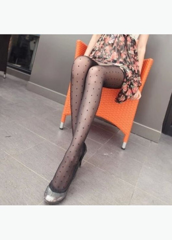 Колготы капроновые в горошек, прозрачные, ультратонкие, женские колготки в горошек, черные. No Brand (341828196)