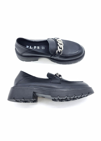 Женские туфли черные кожаные PP-19-16 23 см(р) PL PS