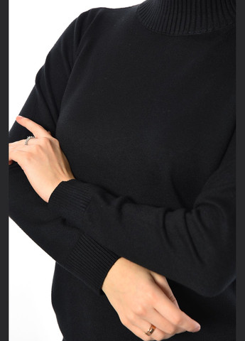 Чорний демісезонний светр жіночий акриловий чорного кольору пуловер Let's Shop