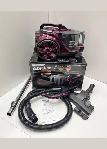 Контейнерный мощный вакуумный пылесос с НЕРА фильтром ZP-6805 4л 4000Вт Фиолетовый Zepline (322820907)