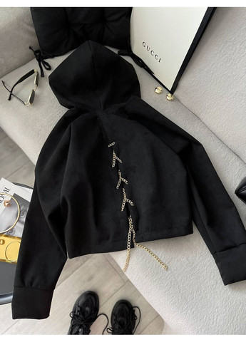 Стильна кофта з ланцюжком із замшу на дайвінгу – Розмірна сітка в описі Vione (367074672)