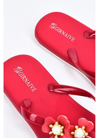 Бордовые пляжные вьетнамки женские резина бордового цвета Let's Shop