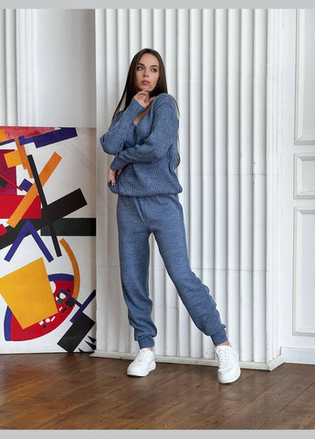 Костюм вязка синий No Brand (367982257)