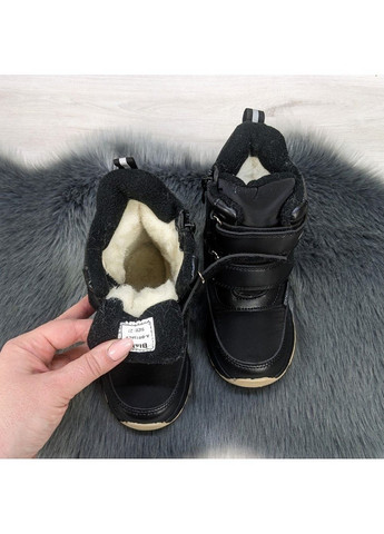 Черные повседневные зимние ботинки дутики зимние детские для девочки Biki