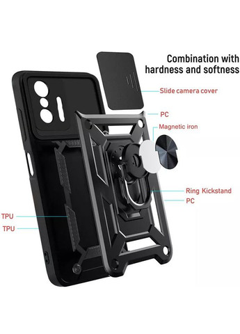 Ударостійкий чохол Camshield Serge Ring для Xiaomi 11T / 11T Pro Black No Brand (340063228)