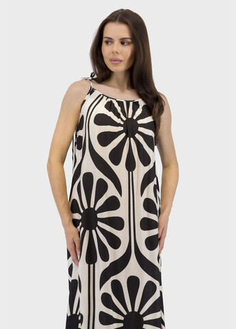 Літній жіночий сарафан оверсайз з абстрактним квітковим узором Verda ( /бежевий, ), 104392 No Brand (336210085)