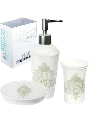 Набор аксессуаров Anemone "Peonies" для ванной комнаты: дозатор, мыльница и стакан S&T (329895504)