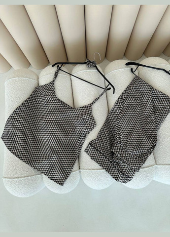 Черно-белая пижама майка + брюки Domino