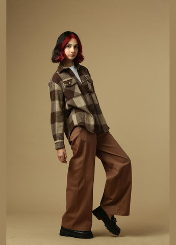 Коричневые спортивные, повседневный, кэжуал, джинсовые демисезонные карго, палаццо брюки IRmAS