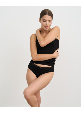 Черная комплект женский майка с трусиками Ozkan