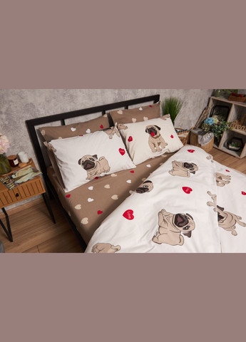 Комплект постільної білизни Бязь Gold Люкс «» Сімейний 160х220х2 наволочки 4х70х70 (MS-820005739) Moon&Star Bulldog Love (302973894)