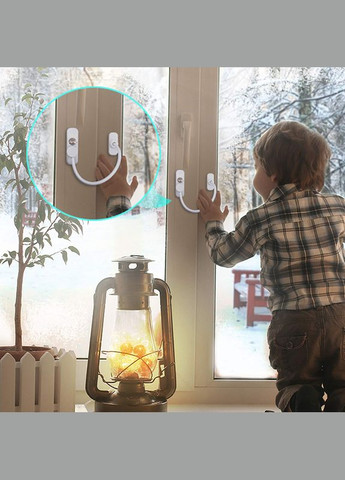 Блокиратор для окна, оконный замок с тросом (1 шт) Mommy Bag (280941789)