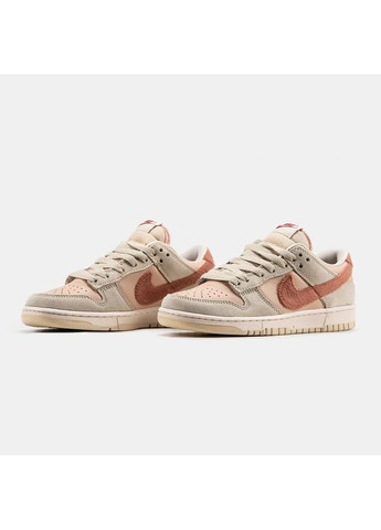 Бежевые демисезонные кроссовки мужские nike sb dunk low terry swoosh найк сб данк No Brand