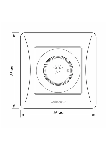 Світлорегулятор BINERA 600Вт сереб (VF-BNDM600-SS) Videx (391018723)