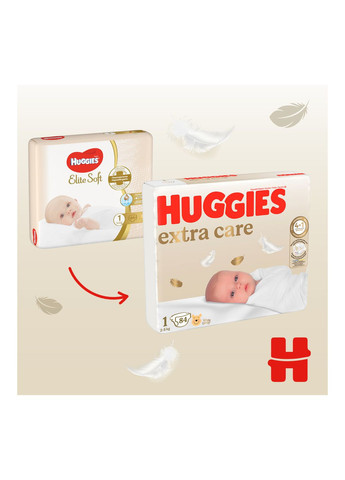 Підгузки Huggies extra care розмір 1 (2-5 кг) 84 шт (268141159)