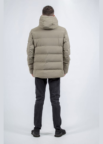 Оливкова зимня чоловічий зимовий пуховик з біопухом і капюшоном snow image (оливковий, ), 32004 No Brand