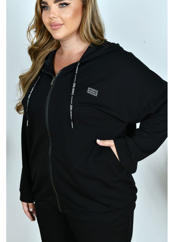 Женский спортивный костюм двойка черный для тренировок и активного отдыха спортивный комплект. New Trend (304647419)