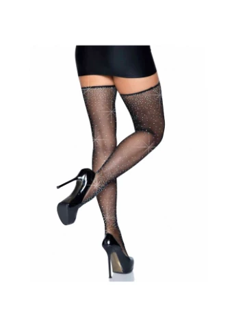 Комплект поясів та панчохи зі стразами Garter belt and stockings set O/S Leg Avenue (347313228)