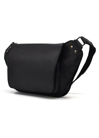 Сумка на пояс через плече чоловіча з натуральної шкіри середня Чорний 35220 TARWA (352165923)