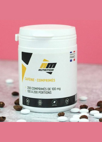 Кофеїн в таблетках Caféine comprimés 100 мг (200 таб) AM Nutrition (286422241)