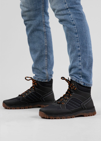 Черные зимние ботинки мужские зимние kl-shoes с мехом черные (аб 110) Kluchkovskyy