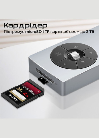 USB-хаб ComandHub-Pro USB Type-C Grey Promate (347586190)