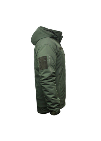 Оливкова зимня куртка зимова softshell max-heat olive Vik-Tailor