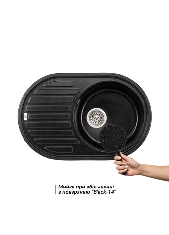 Кухонная мойка врезная матовая 780x500/200 BLM-14 из искусственного камня (LIDZBLM14780500200) LIDZ (322127690)