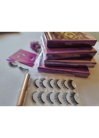 Набір Нарощування багаторазові вії 6 пар + магнітна підводка Альтернатива нарощуванню Magnetic Lashes (366668498)