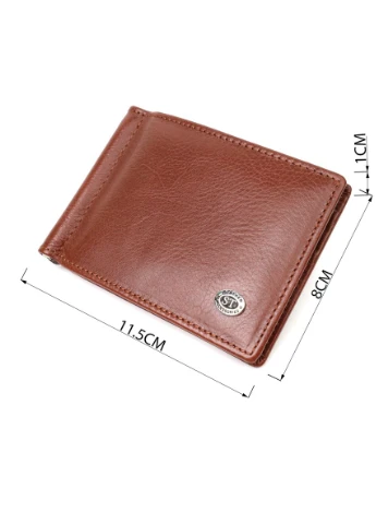 Удобный зажим для денег из натуральной гладкой кожи 19427 st leather (394032388)