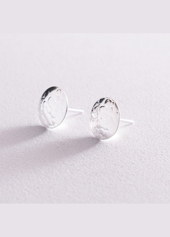 Серебряные серьги - пусеты Теона (1.2 см) 123185 Oniks (264023023)