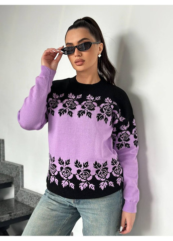 Бузковий демісезонний светр, колір бузковий No Brand