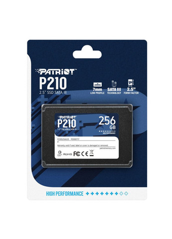 SSD P210 256GB 2.5" 7mm SATAIII 3D QLC Patriot (314746720)