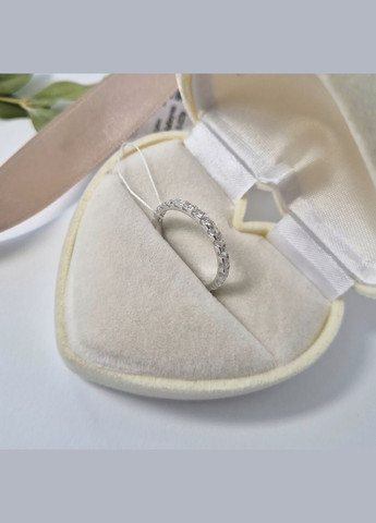 Серебряное кольцо Дорожка с Белыми камнями 16.5 размер серебро 925 пробы родированное л022р 1.75г No Brand (335053829)