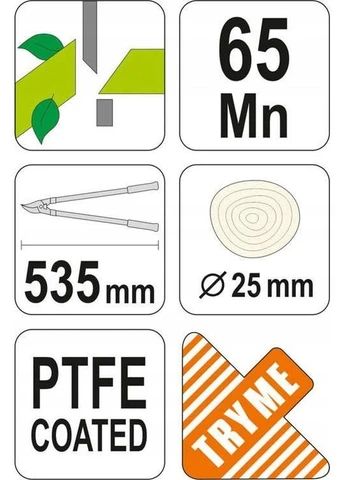 Секатор для обрезки веток 25 мм 535 мм (99103) Flo (392057235)