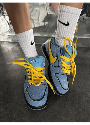 Комбіновані літні кросівки nike sb dunk powerpuff girls bubbles. найк сб данк No Brand