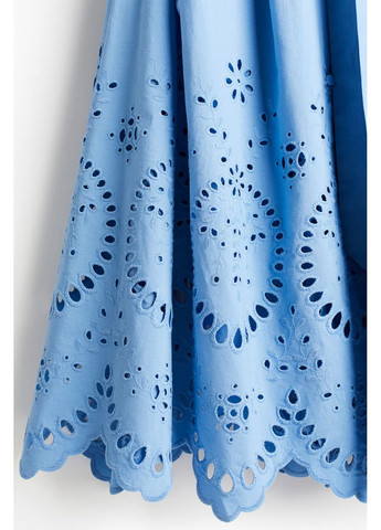 Голубое кэжуал платье рубашка H&M однотонное