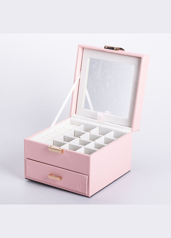 Скринька для прикрас з еко шкіри 2 яруси органайзер для ювелірних виробів HP-5-2P Yiwu (325922813)