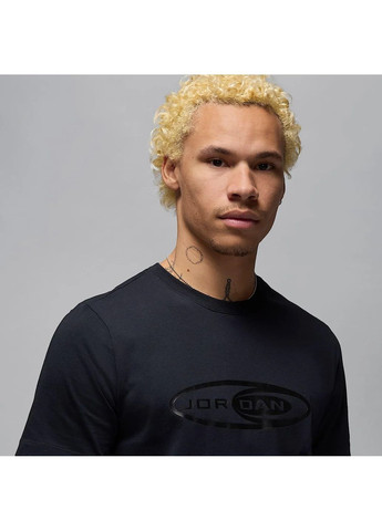 Чорна футболка чоловіча j flt ess wm ss crew black Air Jordan