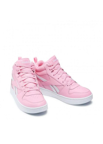 Рожеві осінні кросівки royal prime mid 2 pink glow/cloud white р. 3.5/34.5/23.3см Reebok
